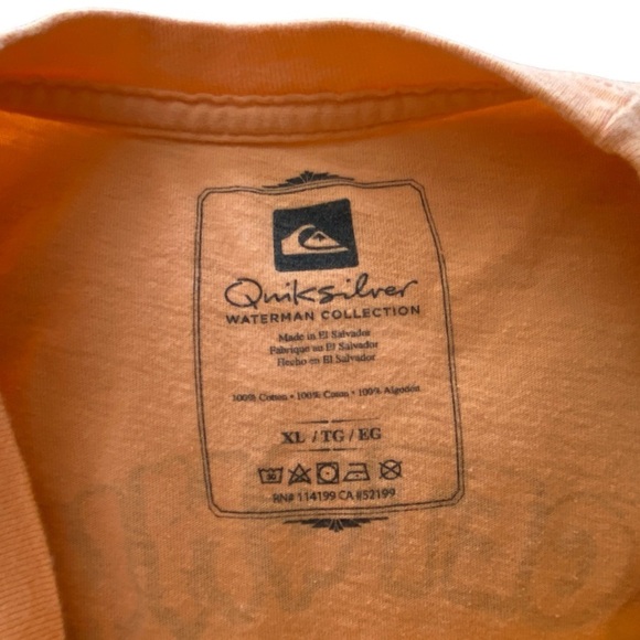 QUIKSILVER Waterman Collection “Let’s Get Chummy” Tee Shirt Men XL - Picture 5 of 6